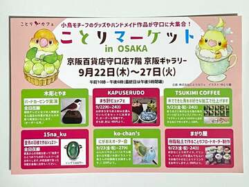 鳥好きさんが集まる
ことりマーケットに行って来ました。